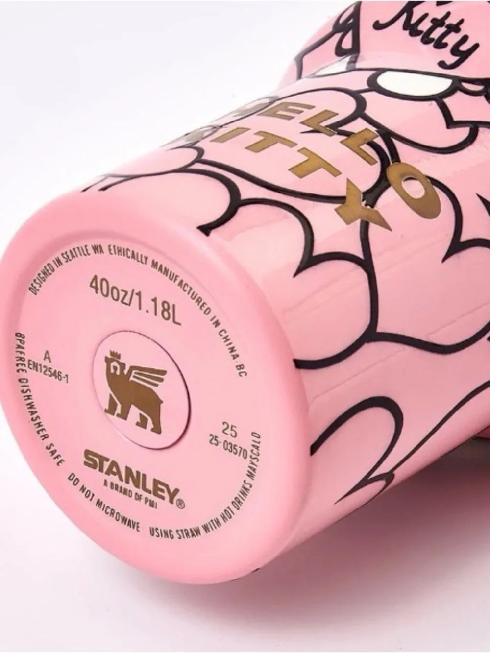 Stanley Pink Tumbler with Gold Lettering - Picture 3 of 6
